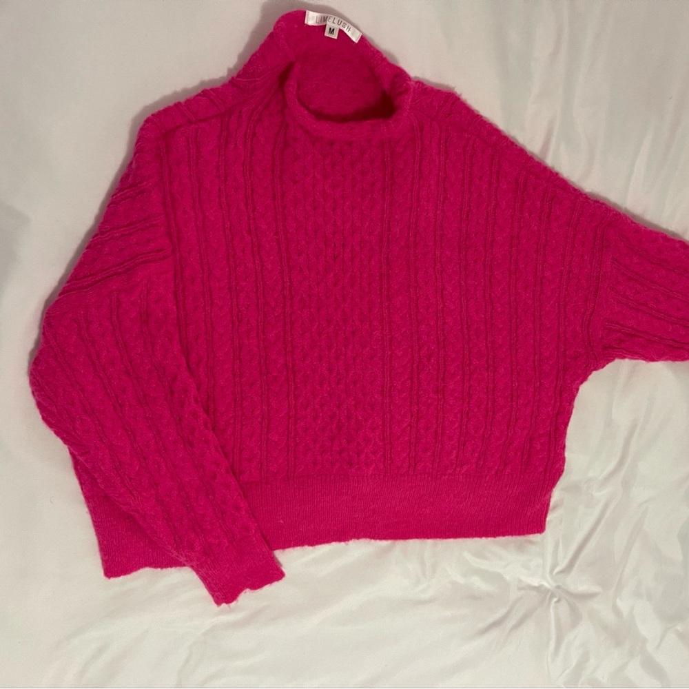 Hot Pink super soft crop sweater